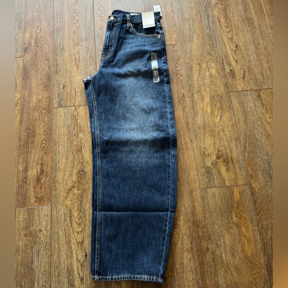 Gap high rise barrel 12 31 Dark Indigo Blue Women's Jeans - Picture 5 of 7